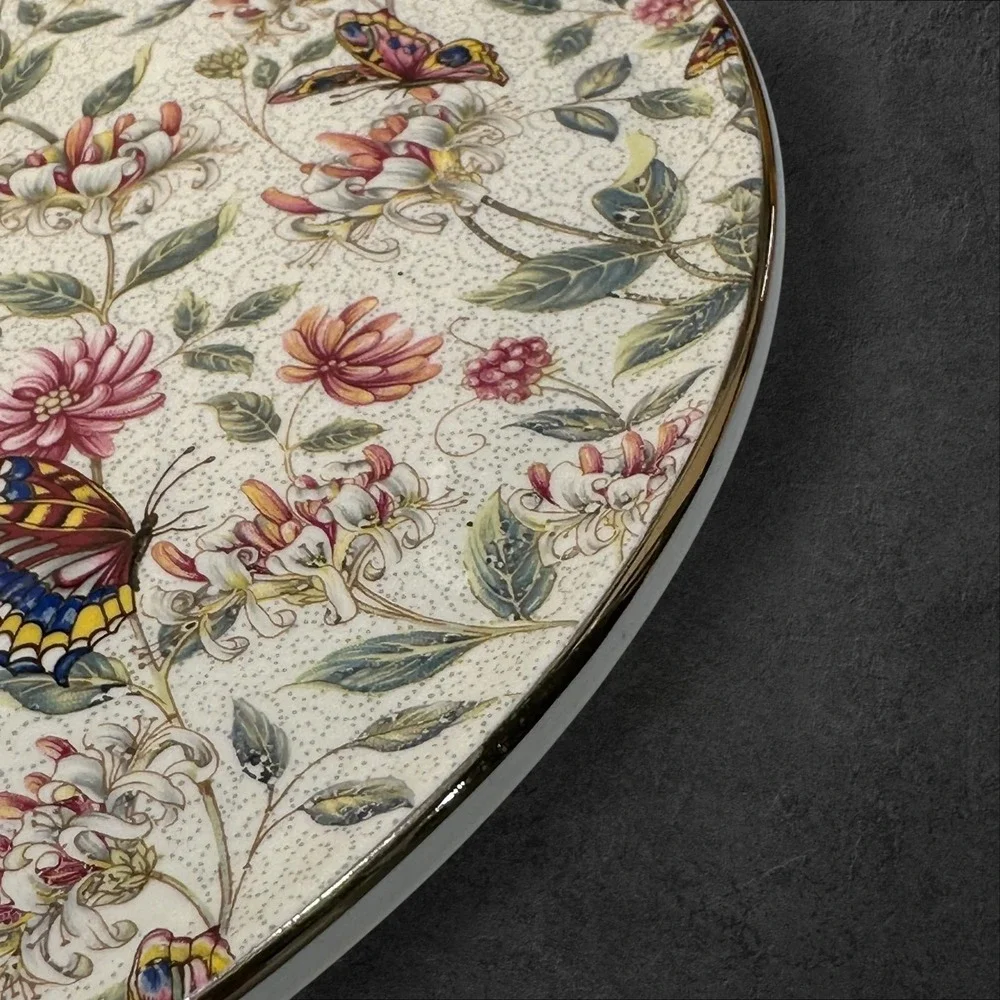 Royal Tudor Ware Barker Bros England‎ Chintz Butterfly Charger Plate 11
